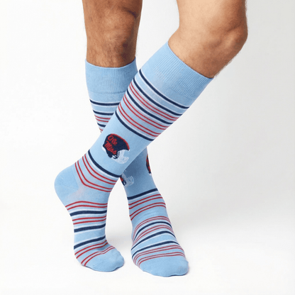 Powder Ole Miss Helmet Dress SocksLicensed College SocksTorqelo.com