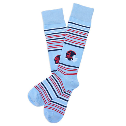 Powder Ole Miss Helmet Dress SocksLicensed College SocksTorqelo.com