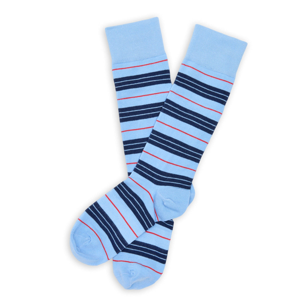 Powder Triple Stripe Dress SocksTeam ColorwaysTorqelo.com