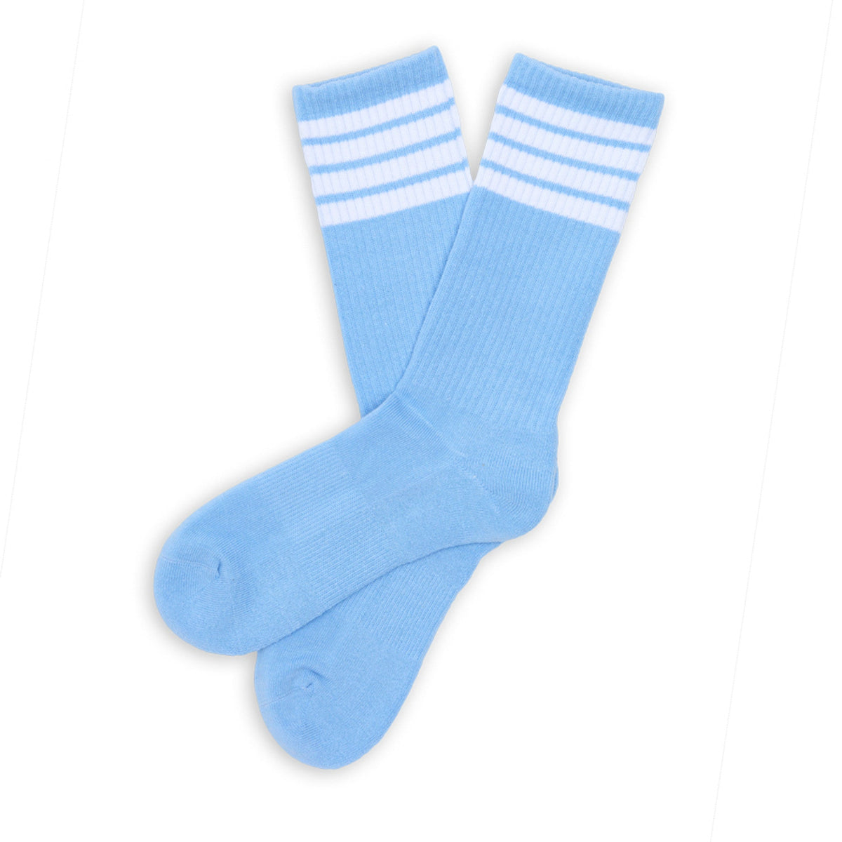 Powder/White 4 Stripe Casual SocksTeam ColorwaysTorqelo.com