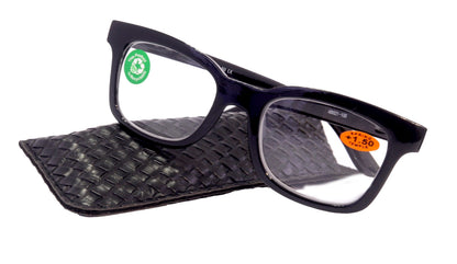 Premium Reading Glasses High End Reading Glass +1.25 to +3 magnifying glasses, Square. optical Frames by NY Fifth Avenue