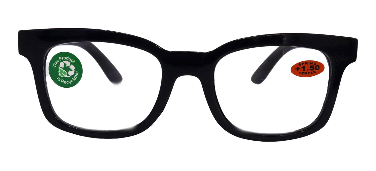 Premium Reading Glasses High End Reading Glass +1.25 to +3 magnifying glasses, Square. optical Frames by NY Fifth Avenue