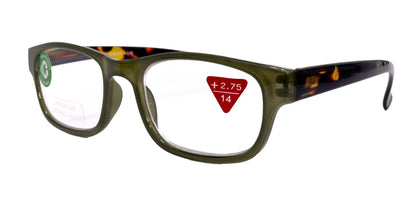 Premium Reading Glasses High End Reading Glass +1.25 to +6.00 magnifying glasses, Square. optical Frames by NY Fifth Avenue
