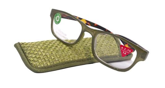 Premium Reading Glasses High End Reading Glass +1.25 to +6.00 magnifying glasses, Square. optical Frames by NY Fifth Avenue