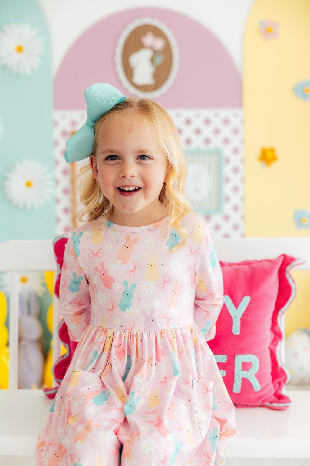 Preppy Peeps 3/4 Sleeve Pocket Twirl DressTwirl Dress - 3/4 - PocketTorqelo.com
