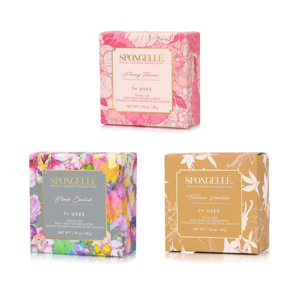 Private Reserve Travel Spongette SetBody Wash Infused BufferTorqelo.com