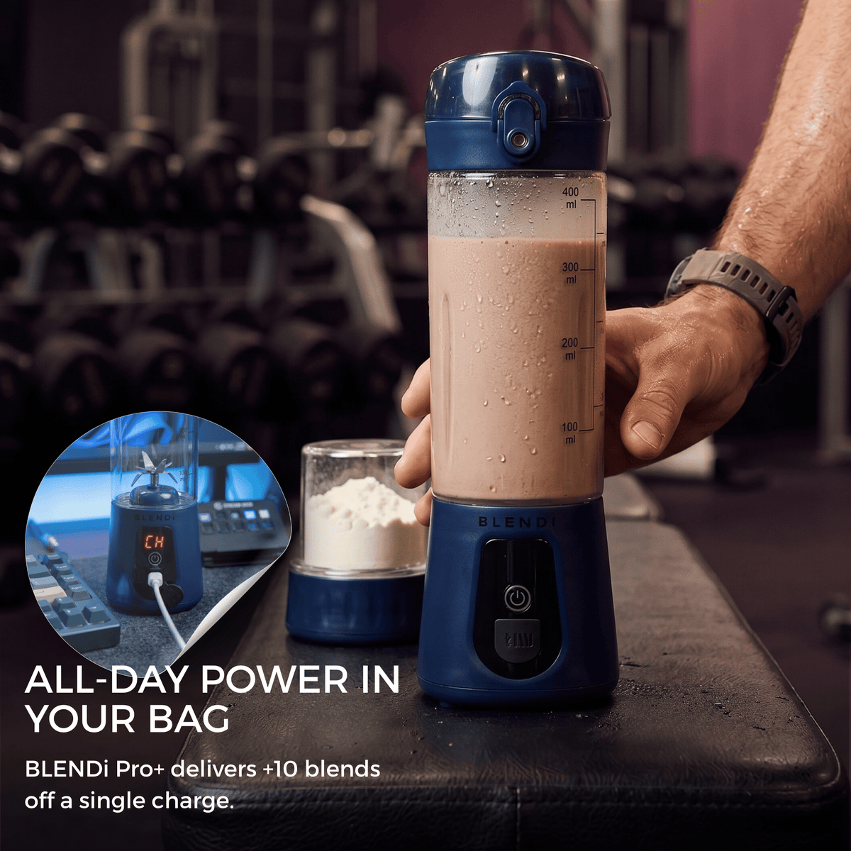 Pro+ Ice Crushing Portable Blender (17oz)Torqelo.com