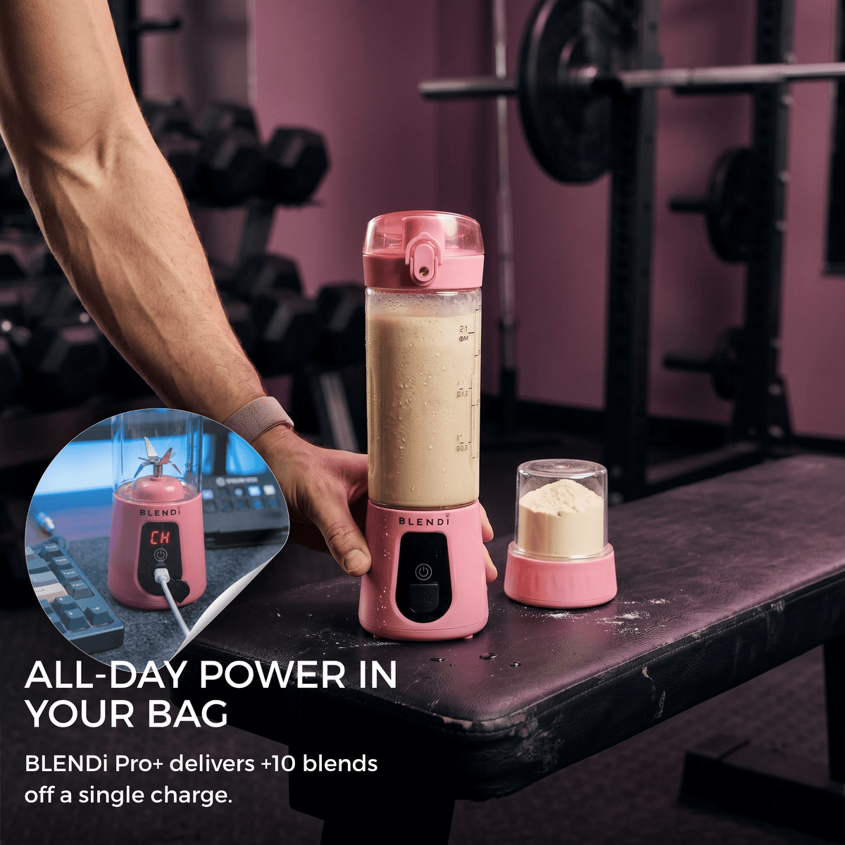 Pro+ Ice Crushing Portable Blender (17oz)Torqelo.com