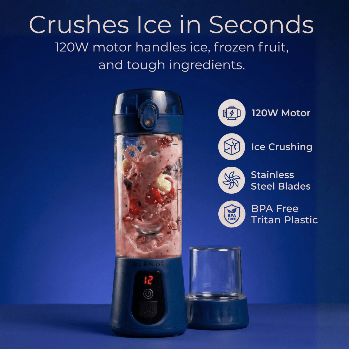 Pro+ Ice Crushing Portable Blender (17oz)Torqelo.com