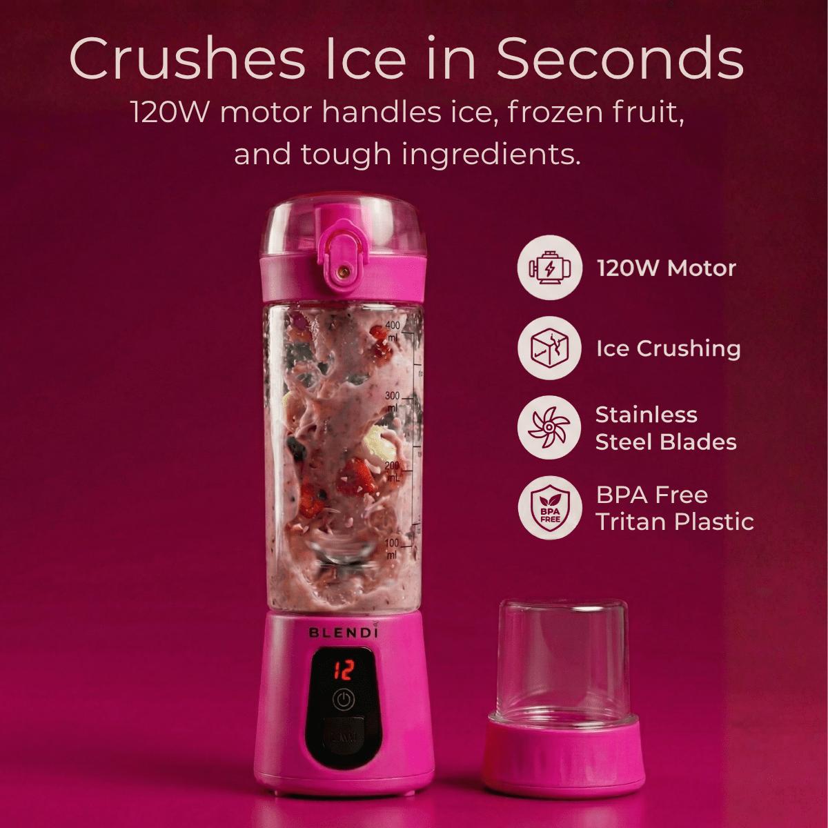 Pro+ Ice Crushing Portable Blender (17oz)Torqelo.com
