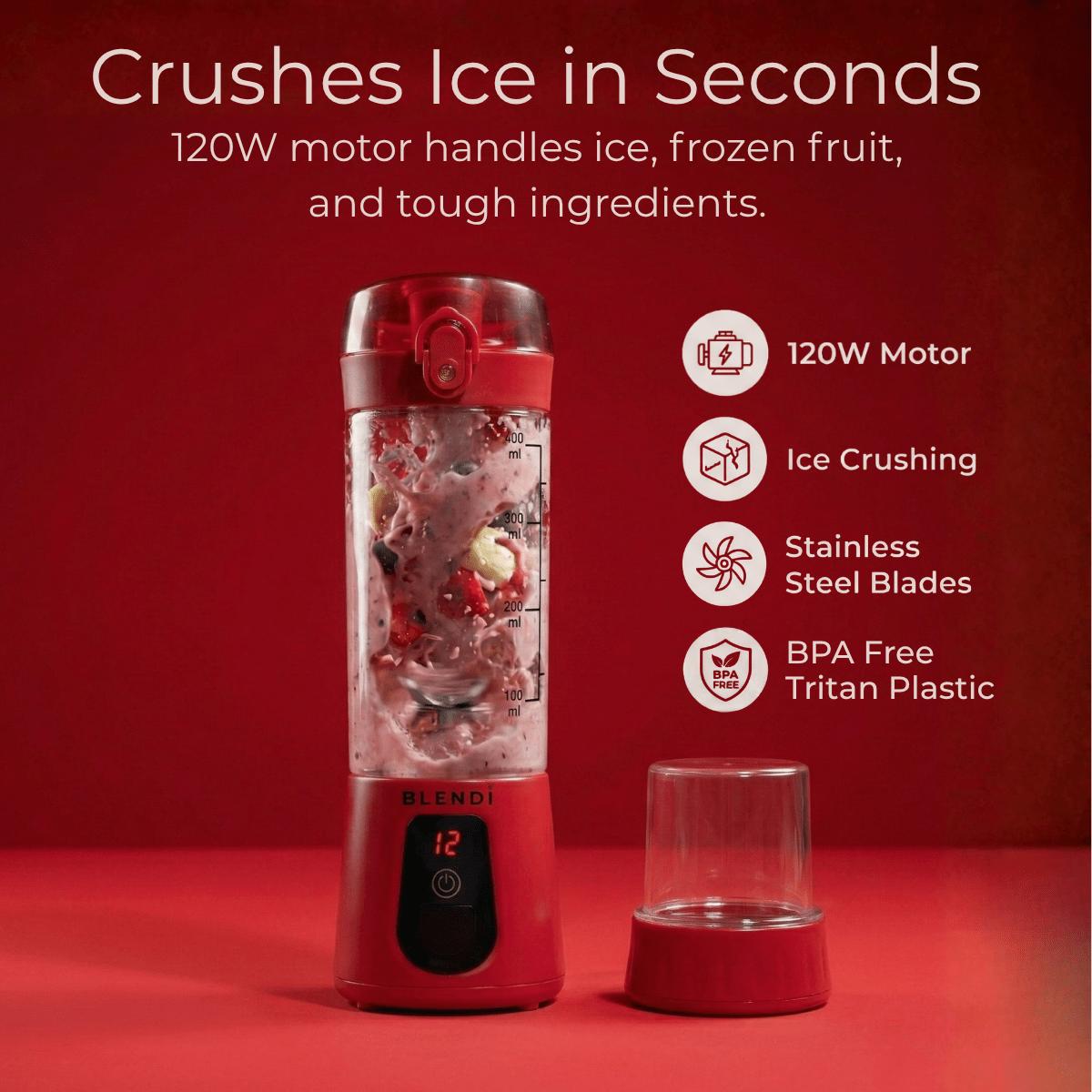 Pro+ Ice Crushing Portable Blender (17oz)Torqelo.com