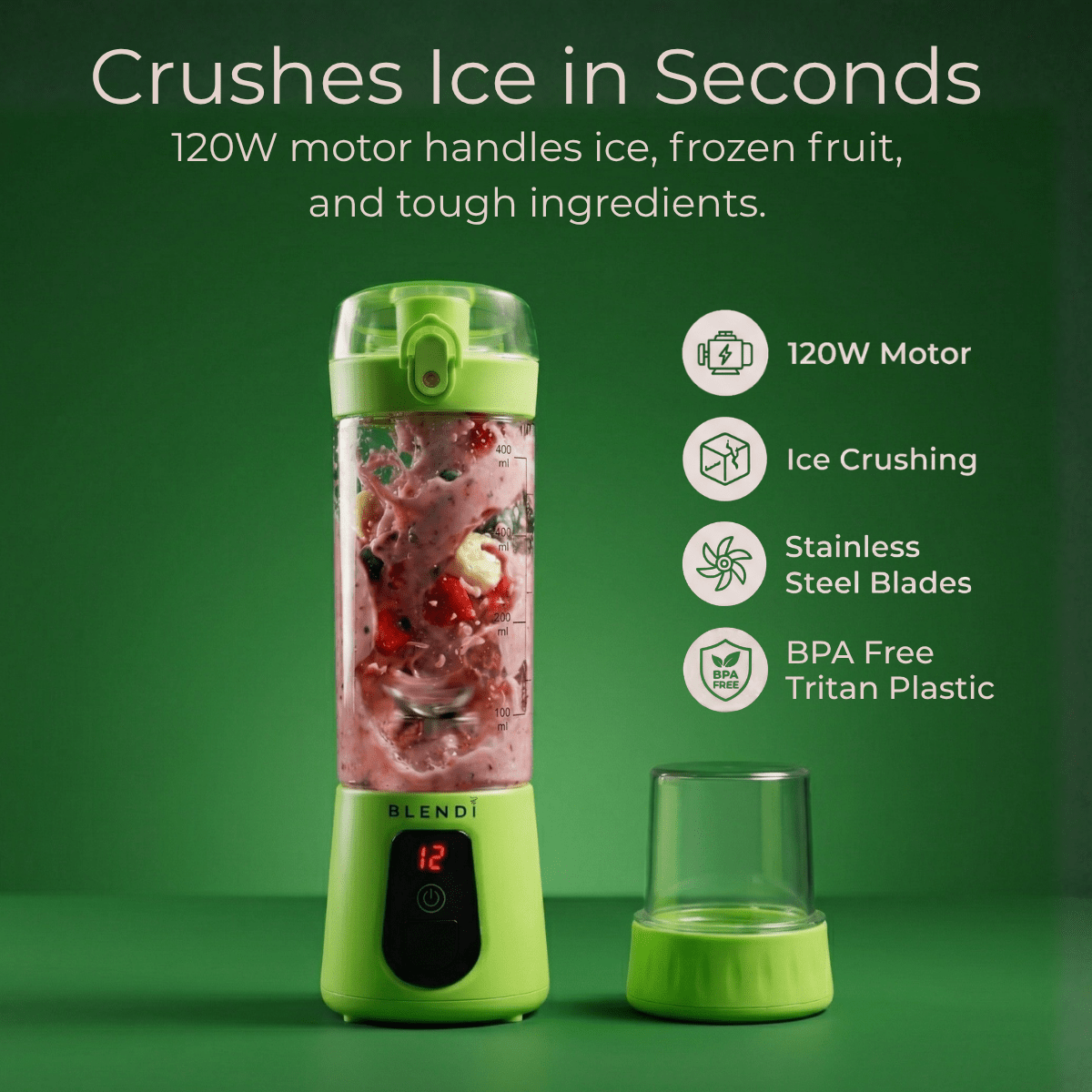 Pro+ Ice Crushing Portable Blender (17oz)Torqelo.com