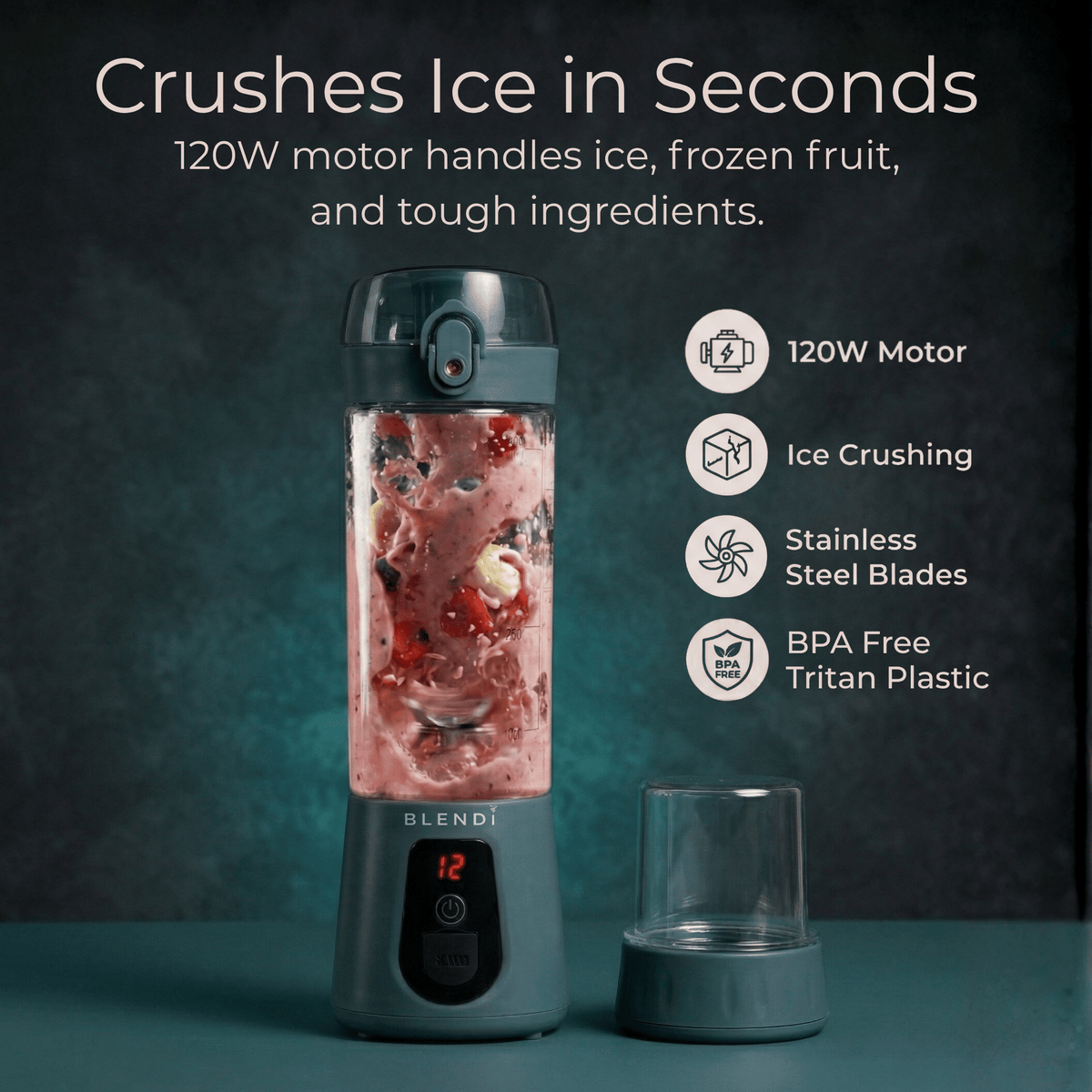 Pro+ Ice Crushing Portable Blender (17oz)Torqelo.com
