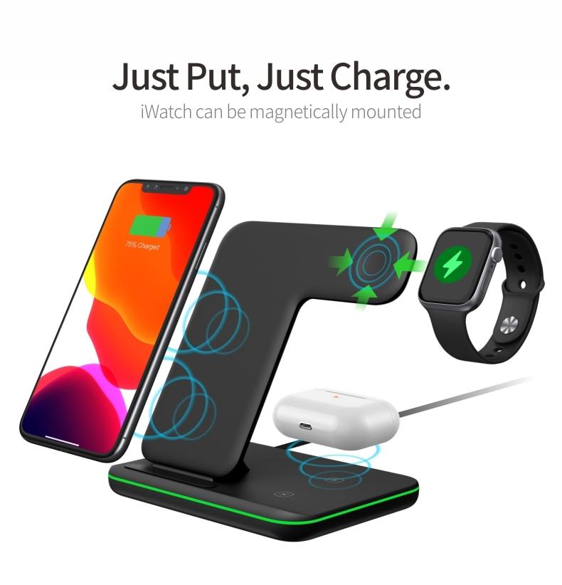 3-in-1 15W wireless charging station by Yellow Pandora, view 6