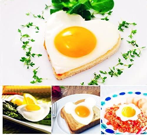 Stainless Steel 5 pc Egg and Pancake Mold Set by Yellow Pandora