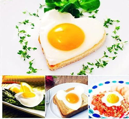 Stainless Steel 5 pc Egg and Pancake Mold Set by Yellow Pandora