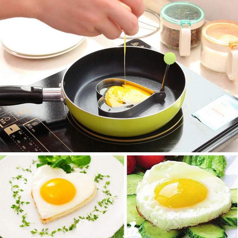 Stainless Steel 5 pc Egg and Pancake Mold Set by Yellow Pandora