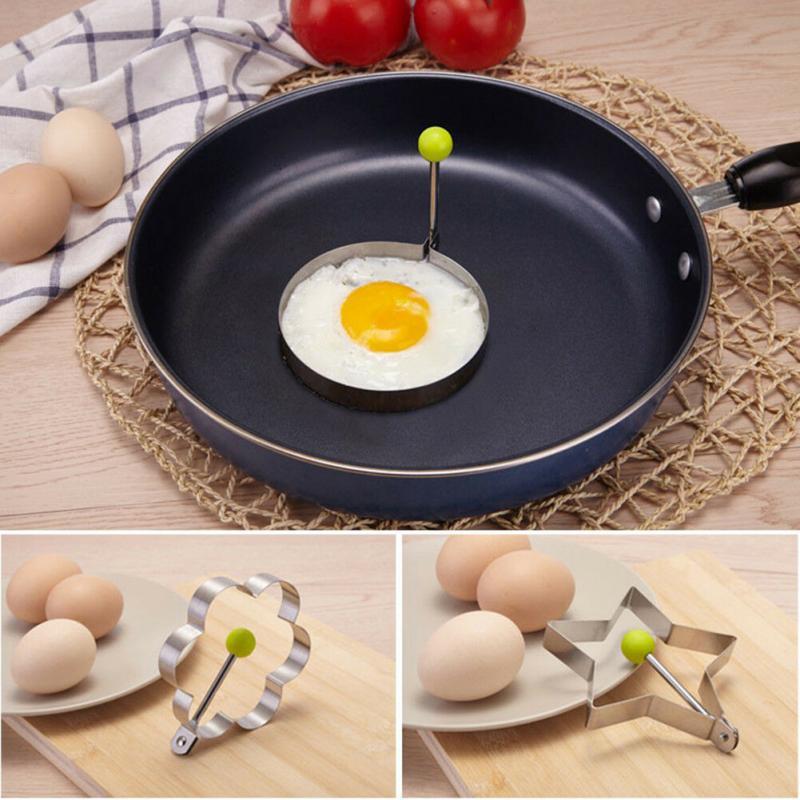 Stainless Steel 5 pc Egg and Pancake Mold Set by Yellow Pandora