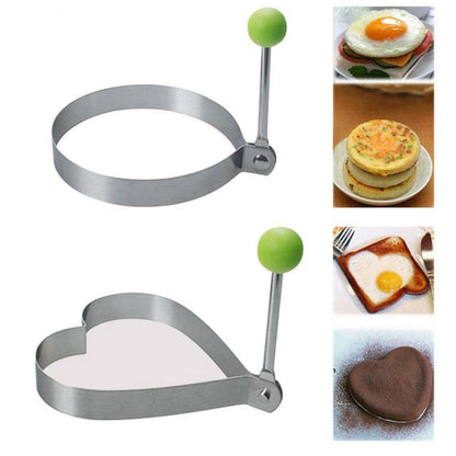 Stainless Steel 5 pc Egg and Pancake Mold Set by Yellow Pandora