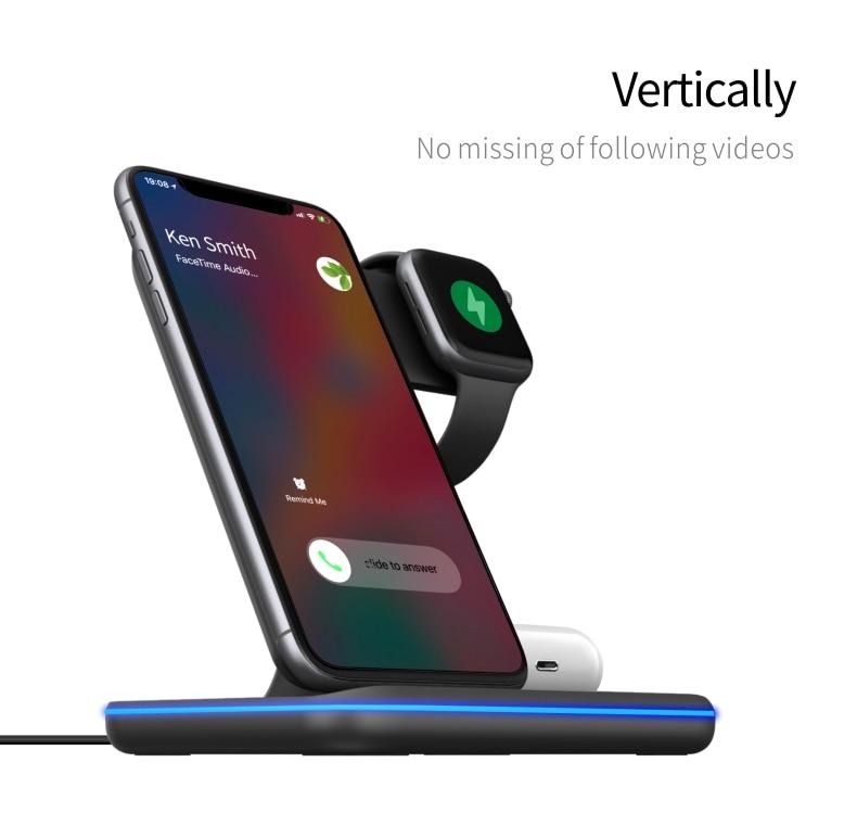 3-in-1 15W wireless charging station by Yellow Pandora, view 5