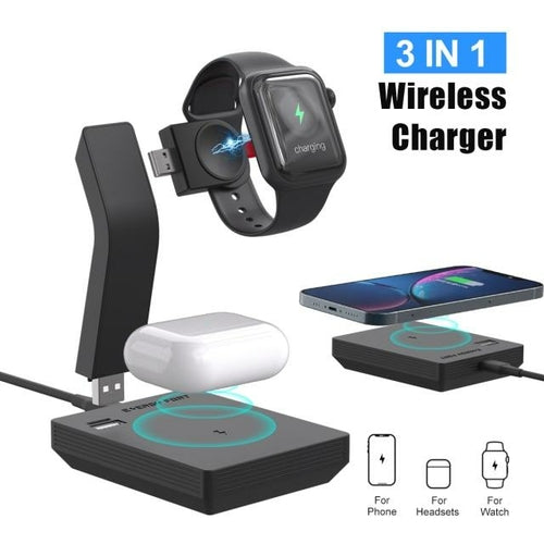 3-in-1 15W wireless charging station by Yellow Pandora, view 9