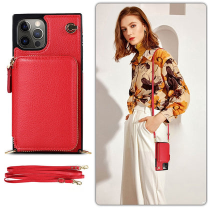 Zipper Wallet Case with Adjustable Crossbody Strap for iphone by Yellow Pandora