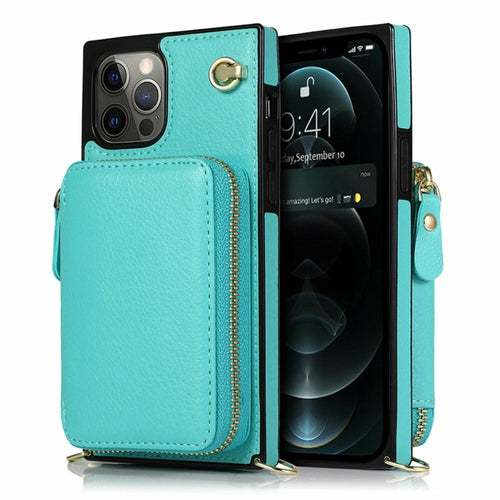 Zipper Wallet Case with Adjustable Crossbody Strap for iphone by Yellow Pandora