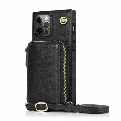 Zipper Wallet Case with Adjustable Crossbody Strap for iphone by Yellow Pandora