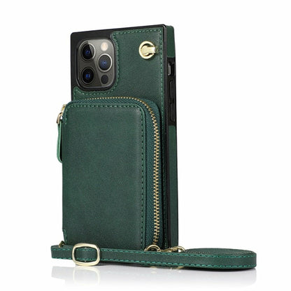 Zipper Wallet Case with Adjustable Crossbody Strap for iphone by Yellow Pandora