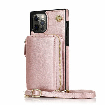 Zipper Wallet Case with Adjustable Crossbody Strap for iphone by Yellow Pandora