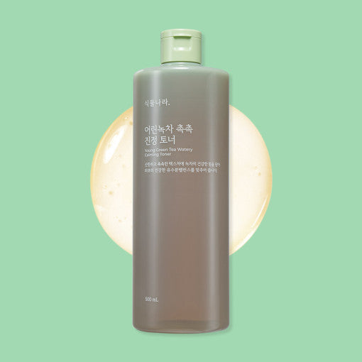 Shingmulnara Young Green Tea Watery Calming Toner 500ml by Seoulia