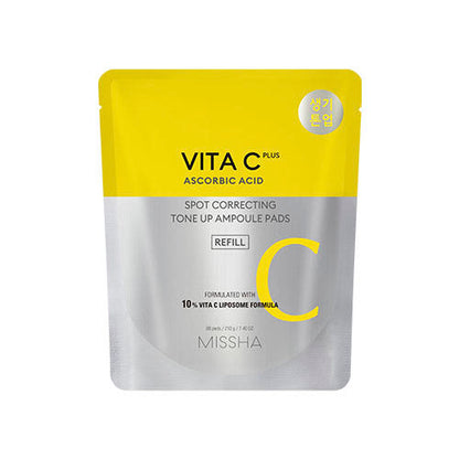 MISSHA Vita C Plus Spot Correcting Tone Up Ampoule Pads 210g/80pads (Refill) by Seoulia