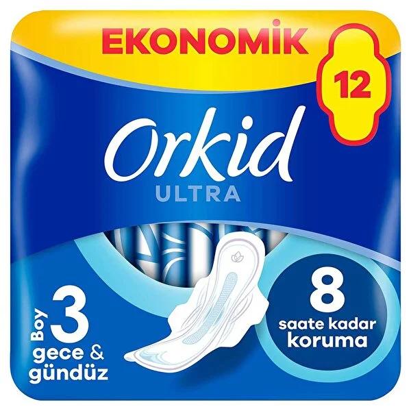 Orkid Ultra Extra night sanitary pads, 12 pack