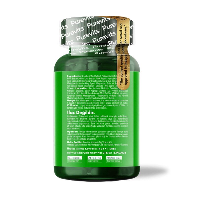 Purevits St. John's Wort Complex Herbal Supplement 60 CapsulesSupplementsTorqelo.com