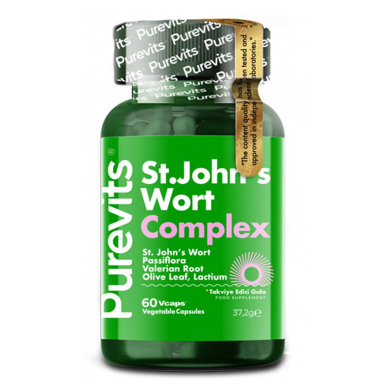 Purevits St. John's Wort Complex Herbal Supplement 60 CapsulesSupplementsTorqelo.com