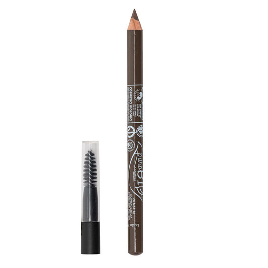PuroBio Eyebrow Pencil: Dark Dove Gray - Define, Shape & Fill for Natural, Fuller Brows (Paraben-Free) by Beauty Care Bag