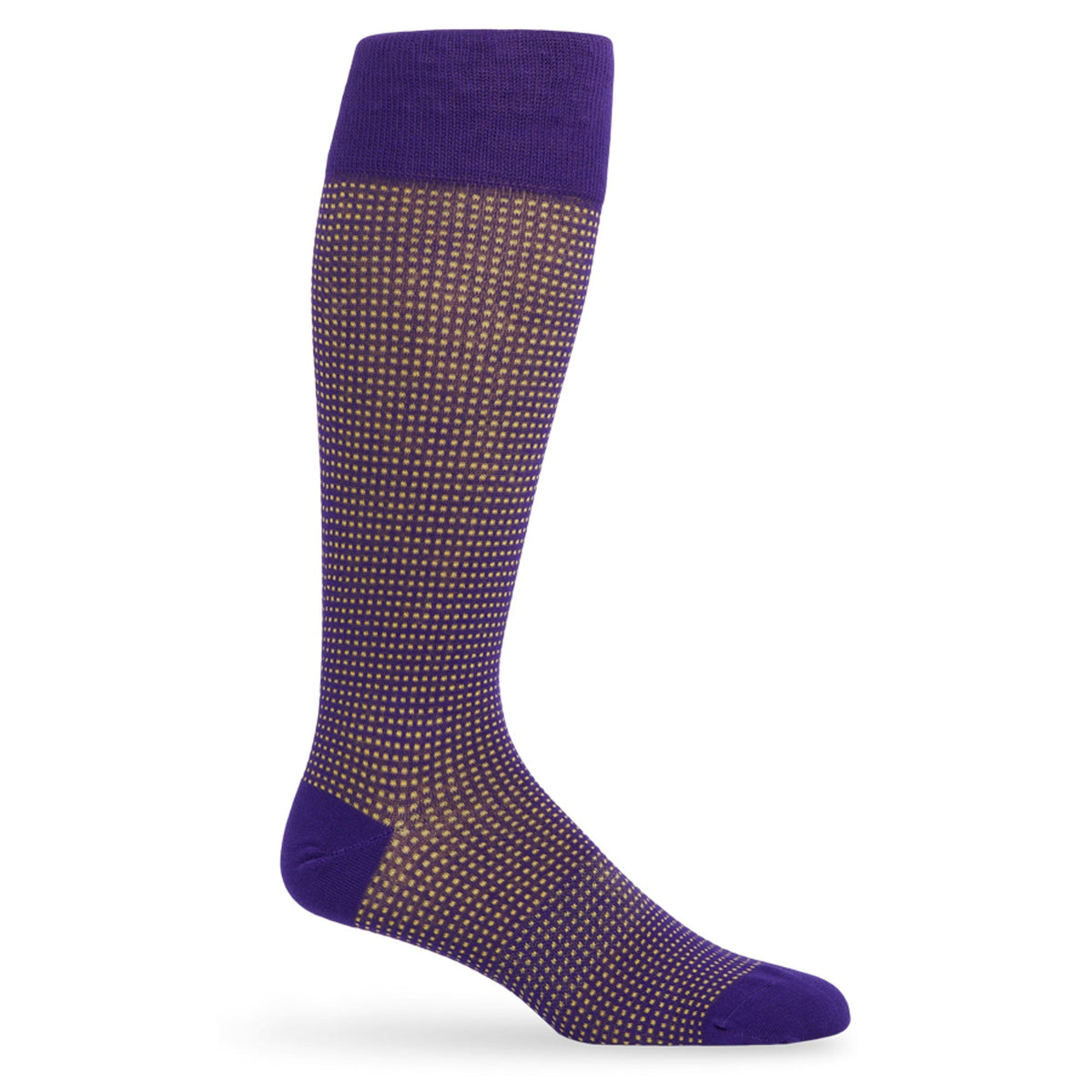 Purple / Gold Birdseye Dress SocksTeam ColorwaysTorqelo.com