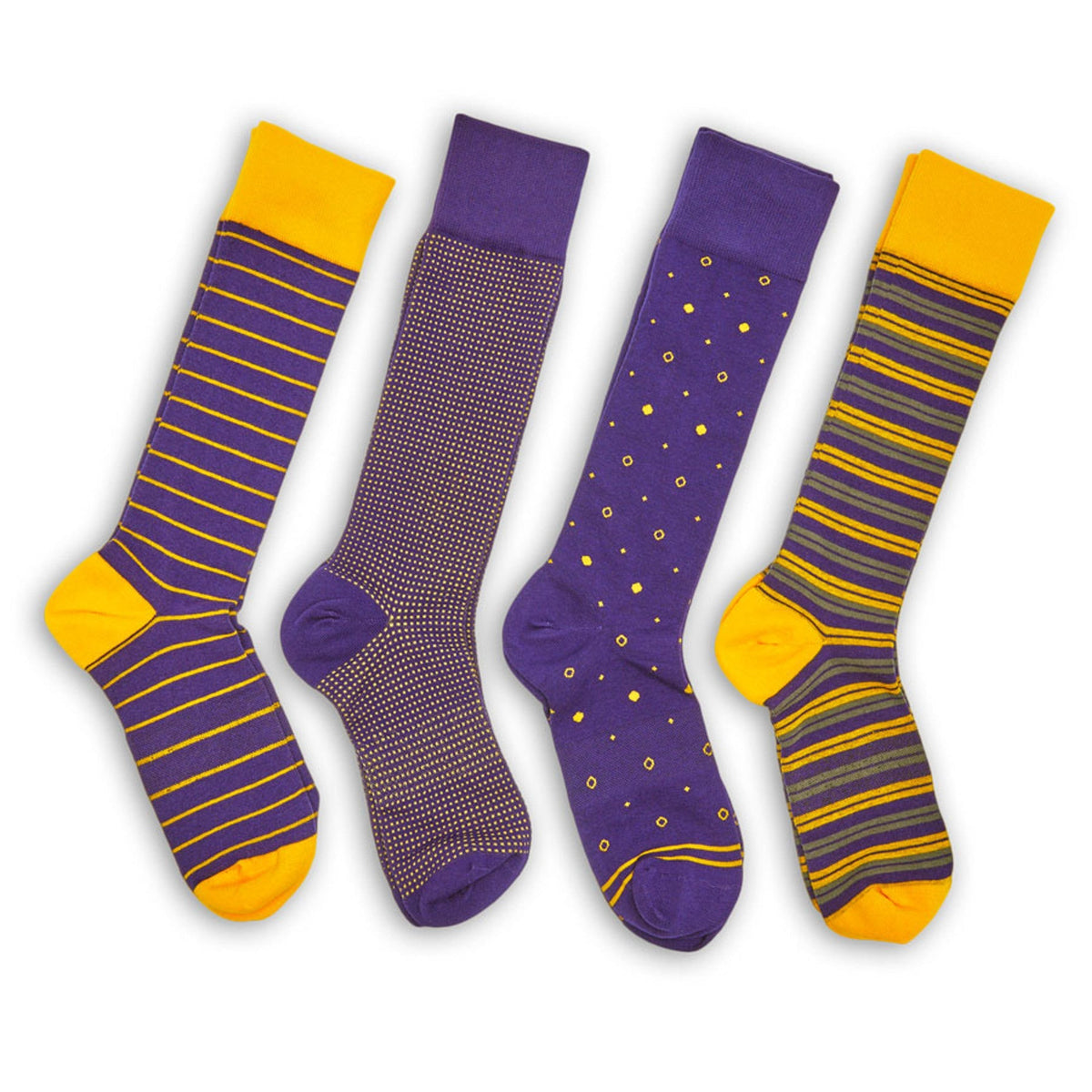 Purple / Gold Dress Socks 4 PackTeam ColorwaysTorqelo.com