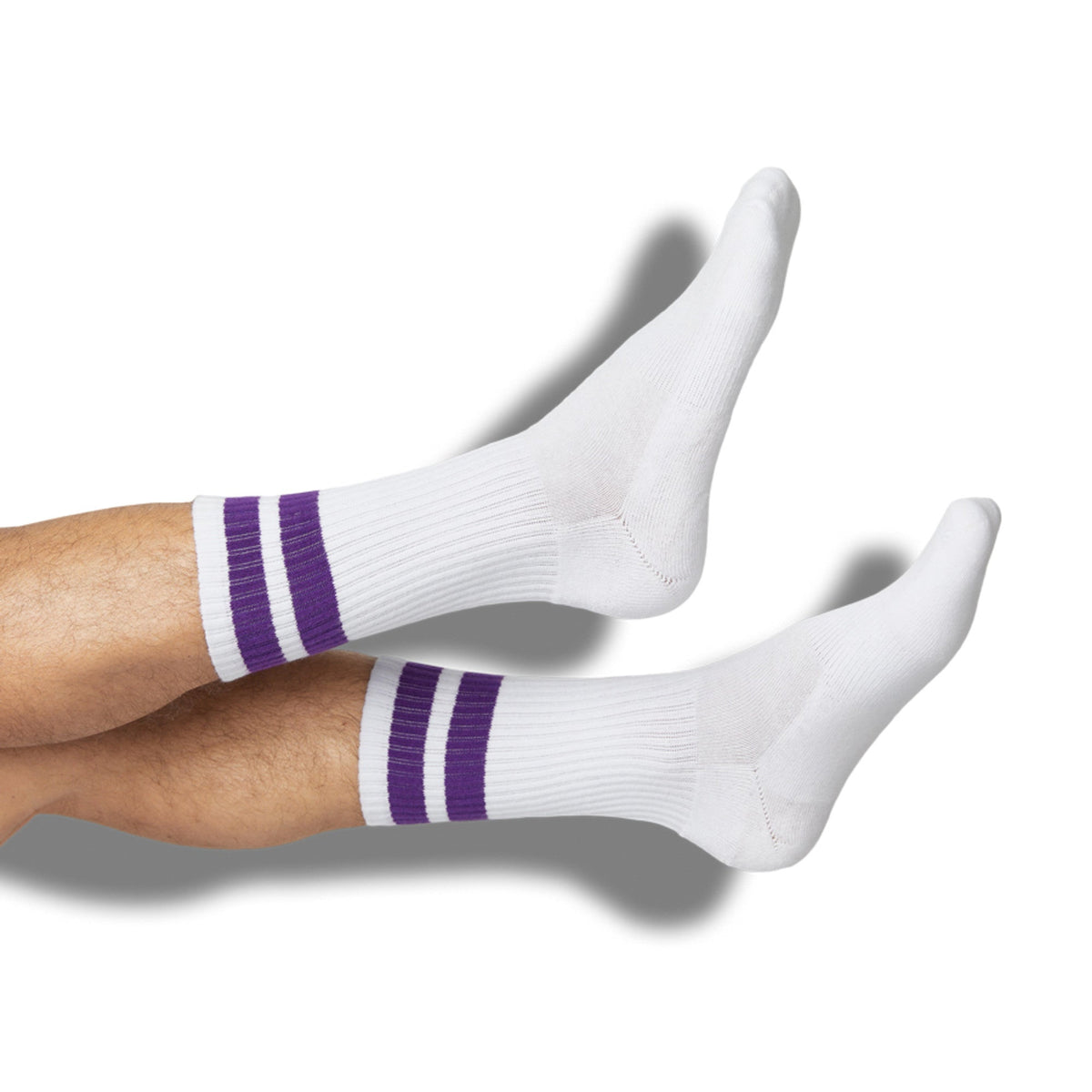 Purple Retro Casual Crew SocksTeam ColorwaysTorqelo.com