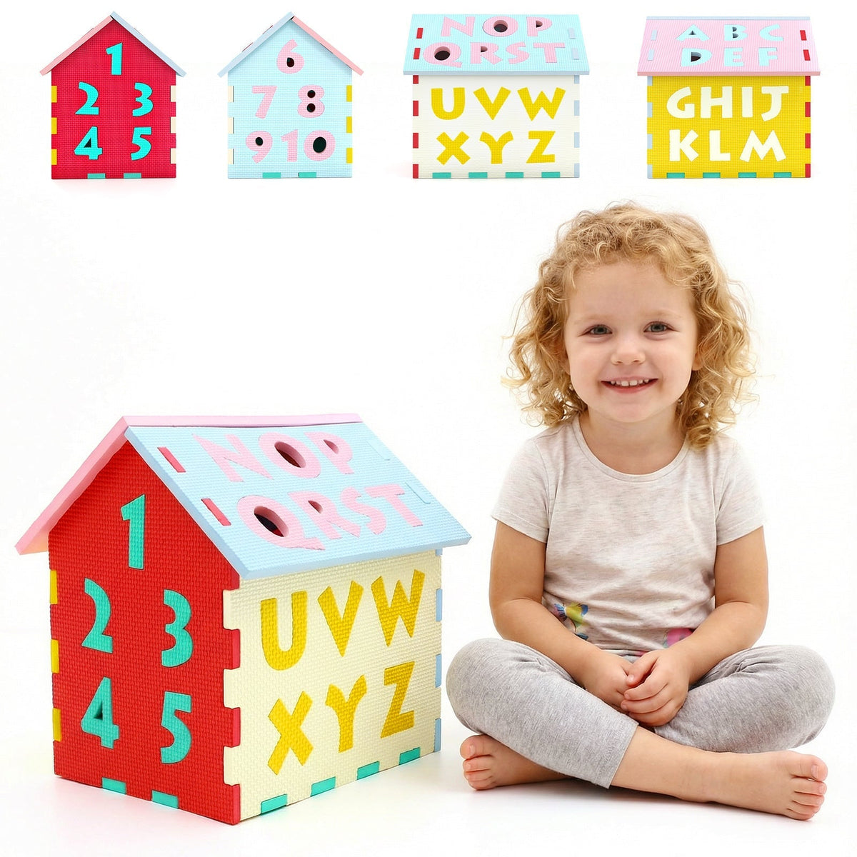 Puzzle Floor Mats with Interlocking Alphabet and Number for KidsTorqelo.com