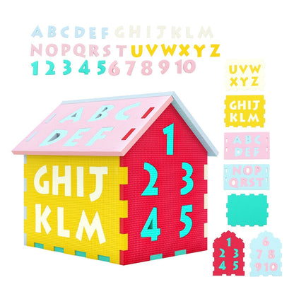Puzzle Floor Mats with Interlocking Alphabet and Number for KidsTorqelo.com