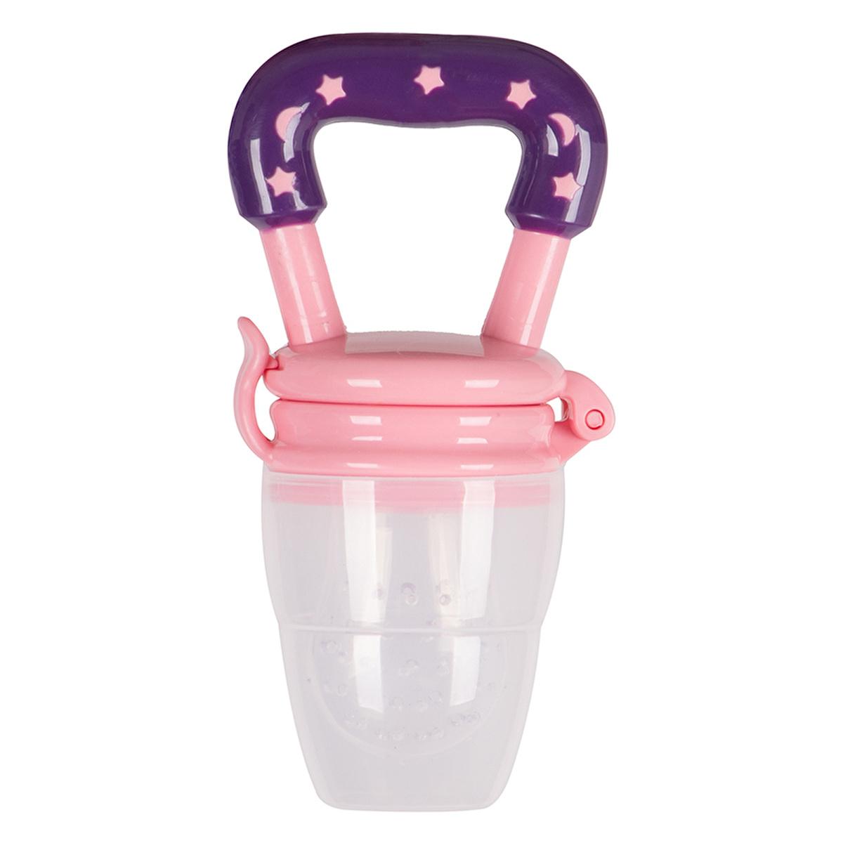 Sevi Bebe Silicone Baby Fruit Feeder & Teether: Safe Introduction to Fruit, Soothes Teething Pain - Pink, EN14372 Compliant by Beauty Care Bag