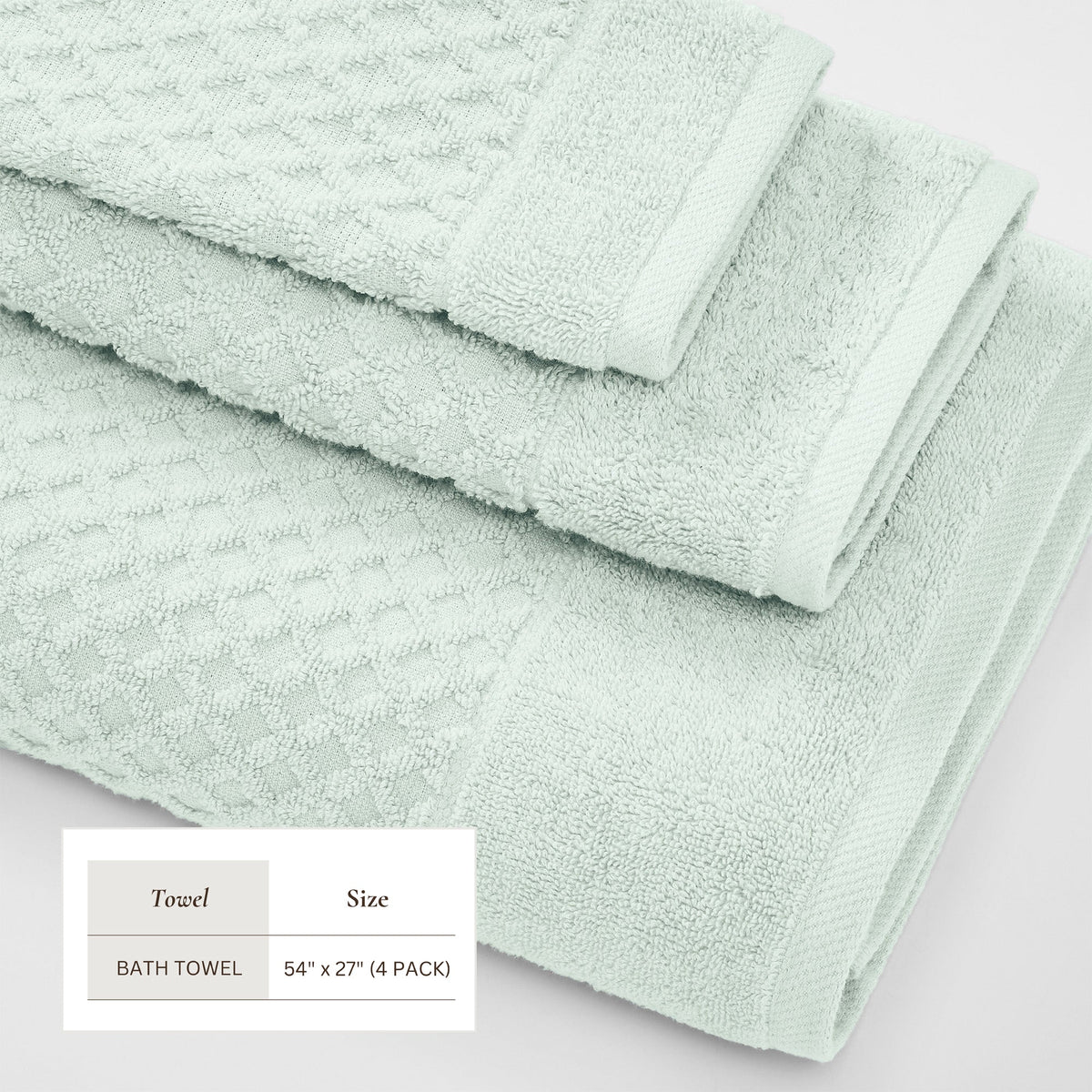 Cotton Diamond Waffle Weave Bath Towel Set - Grayson Collection by Great Bay Home