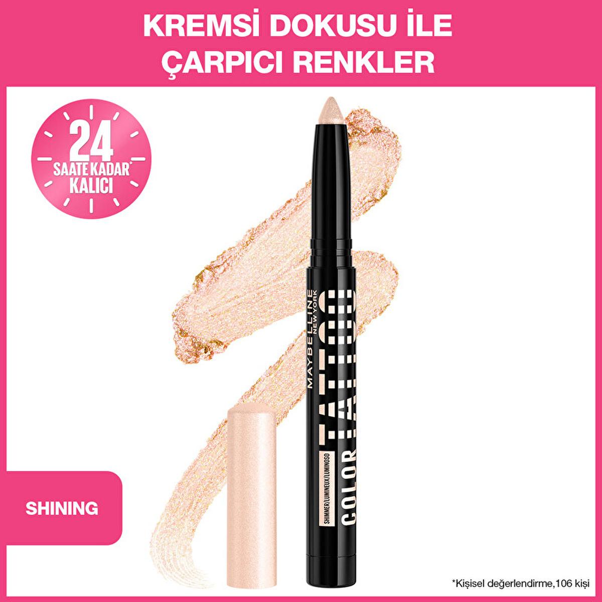 Maybelline Color Tattoo: Long-Lasting, Shining Cream Eyeshadow with Intense Color & Smudge-Proof Formula by Beauty Care Bag