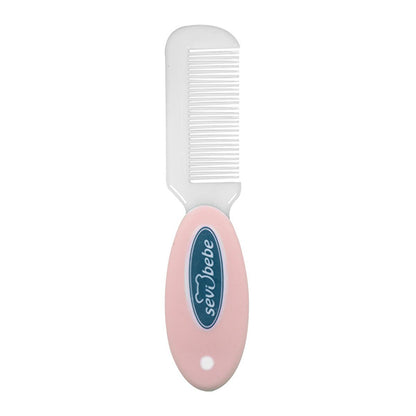 Sevi Bebe Baby Hair Brush and Comb Set - Natural Bristle, Gentle Grooming for Newborns by Beauty Care Bag