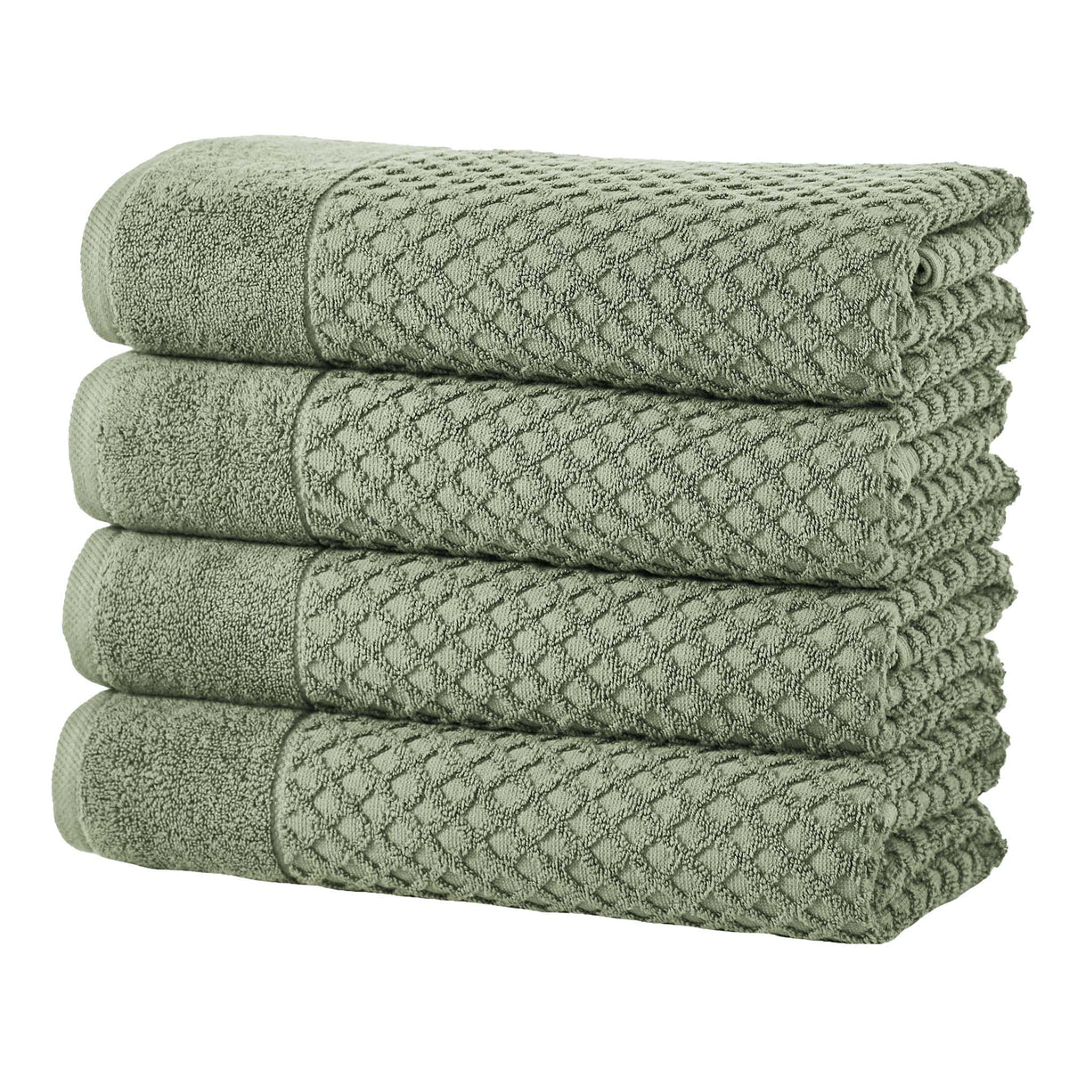 Cotton Diamond Waffle Weave Bath Towel Set - Grayson Collection by Great Bay Home