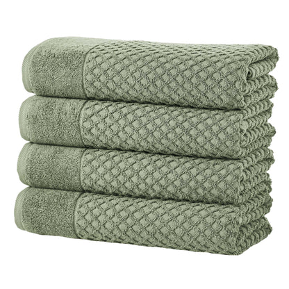 Cotton Diamond Waffle Weave Bath Towel Set - Grayson Collection by Great Bay Home