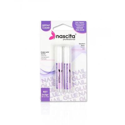Nascita _effaf: Clear False Nail Adhesive - Strong, Long Lasting Artificial Nail Glue for Professional Nail Art, Bubble-Free Application by Beauty Care Bag