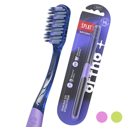 Splat Smilex Ortho+ soft bristle orthodontic toothbrush for braces