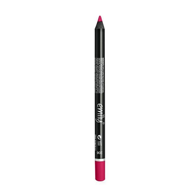Golden Rose Emily 206 Lip Liner: Define & Enhance Lips with Rich, Long-Lasting Color | High-Quality Lip Pencil by Beauty Care Bag